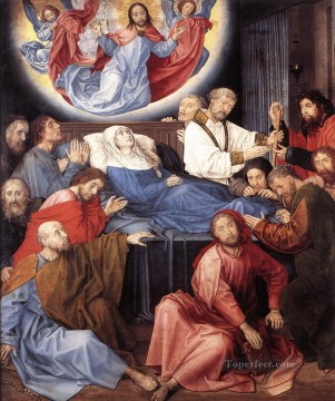ヒューゴ・ファン・デル・ゴス Painting - 聖母の死 ヒューゴ・ファン・デル・ゴエス